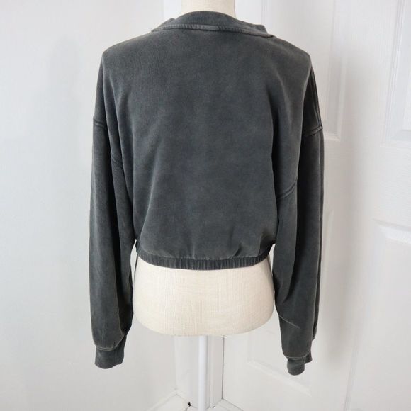 Divided HM Sweatshirt Womens Large Gray Cropped 80s Retro Car Racing Hi Speed - Picture 14 of 14